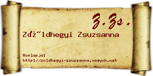 Zöldhegyi Zsuzsanna névjegykártya