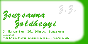 zsuzsanna zoldhegyi business card